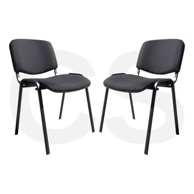 Scaune conferință Taurus TN cu tapițerie din stofă neagră