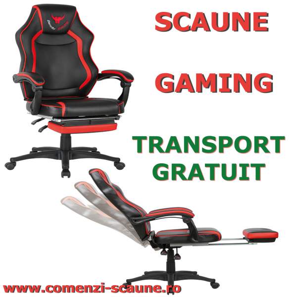 Scaun-gaming-90R-rosu-negru