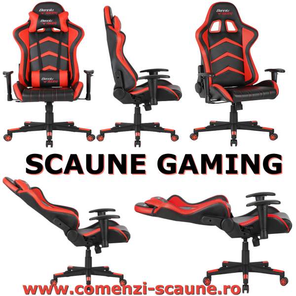 Scaun-gaming-90-rosu-negru