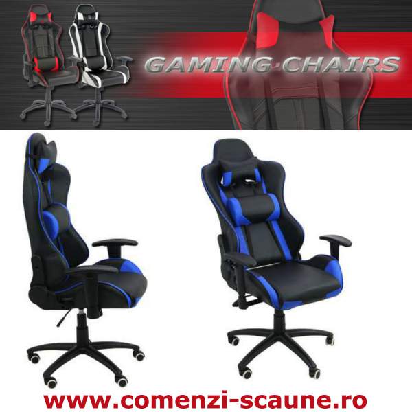 Scaune-gaming-albastru