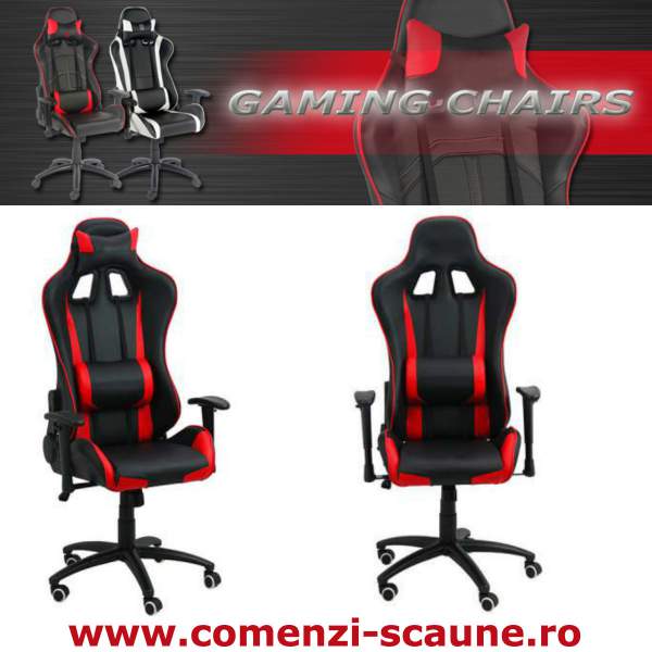 Scaune-gaming-rosu-negru