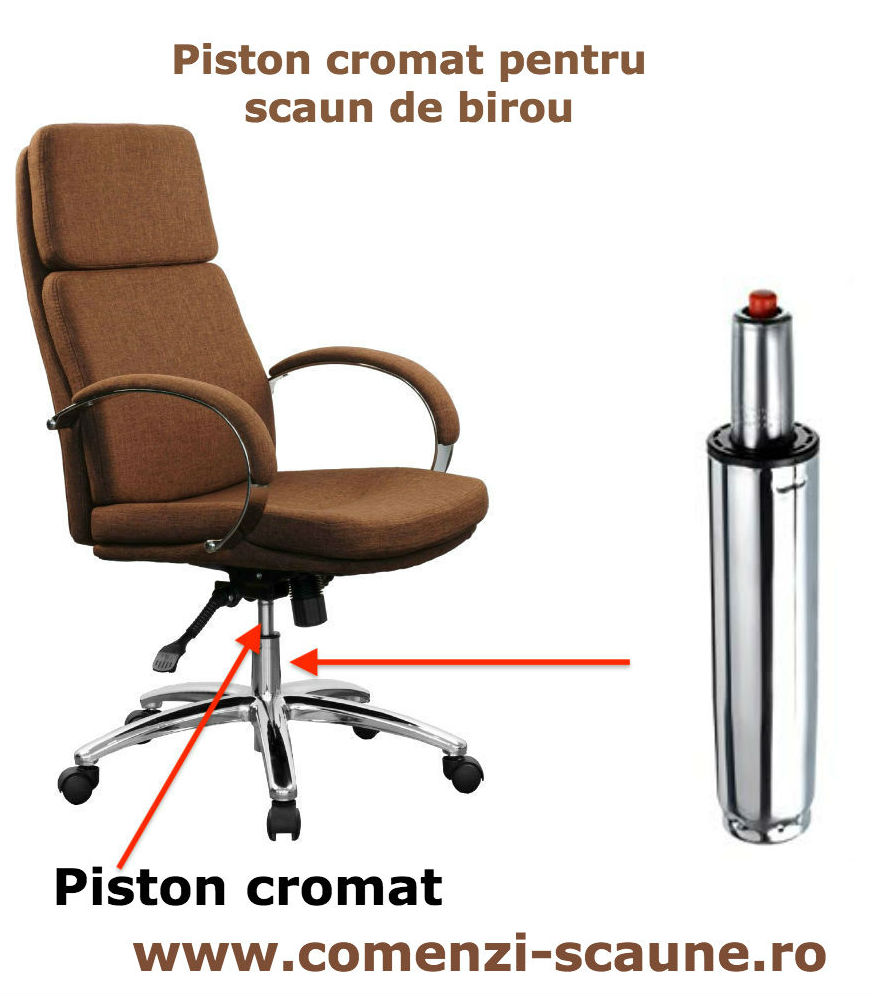 Schimbare piston pe gaz pentru scaun de birou-cromat