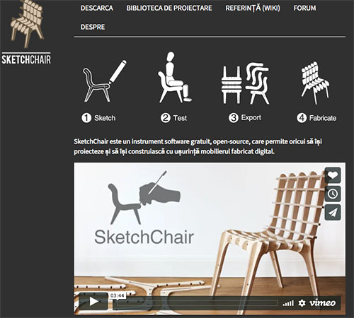 SketchChair - Software design pentru scaune și mobilier