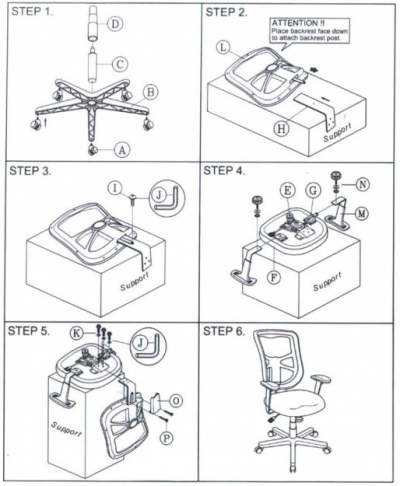 Montaj-scaun-office-instructiuni