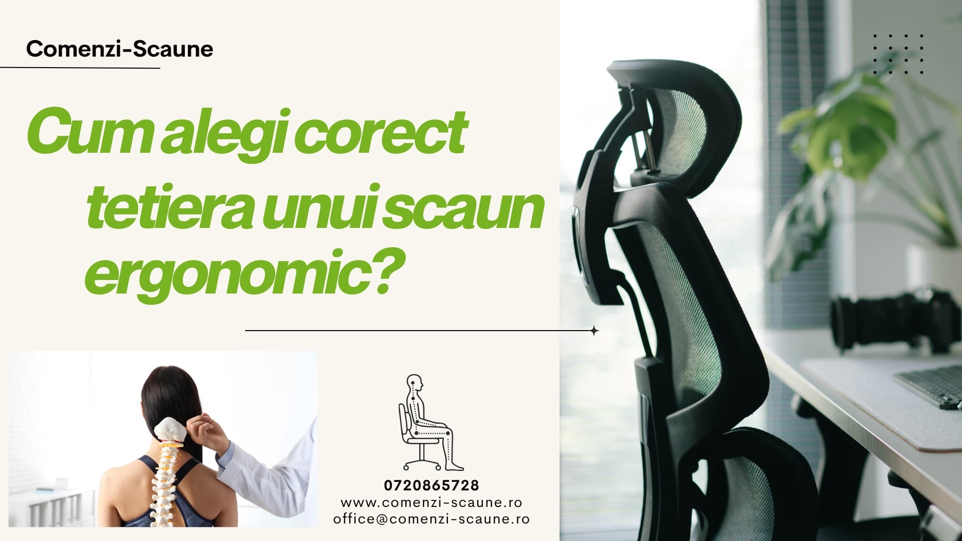 Cum alegi corect tetiera unui scaun ergonomic Cum alegi corect tetiera unui scaun ergonomic