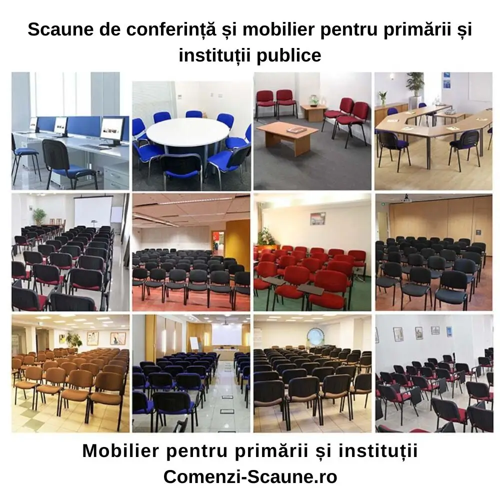 Mobilier pentru primării și instituții publice – scaune de conferință Comenzi-Scaune.ro