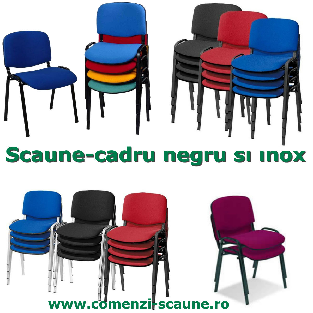 Scaune-color-pentru-sali-de-evenimente-inox-negre