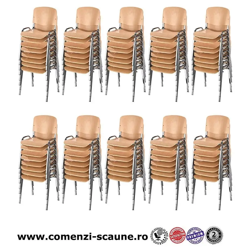 Scaune cromate Taurus Lemn – conferință, rezistente și practice