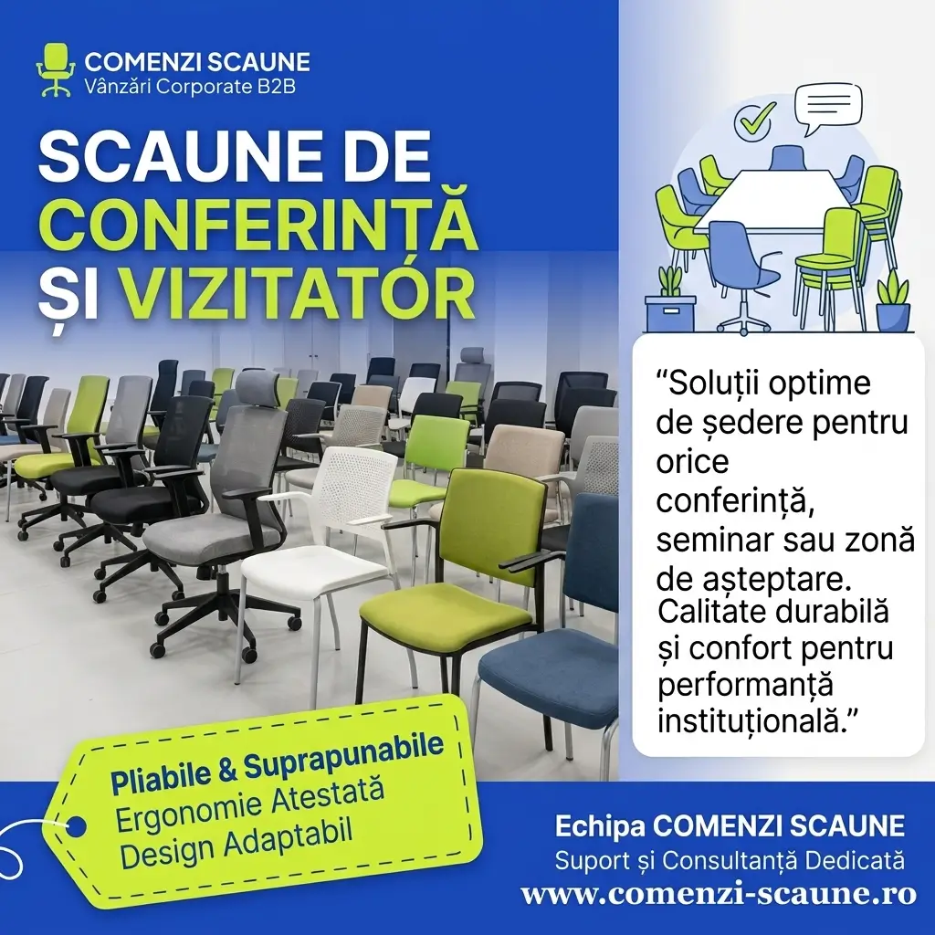 Oferta de scaune vizitator pentru primării, școli și instituții de la Comenzi-Scaune