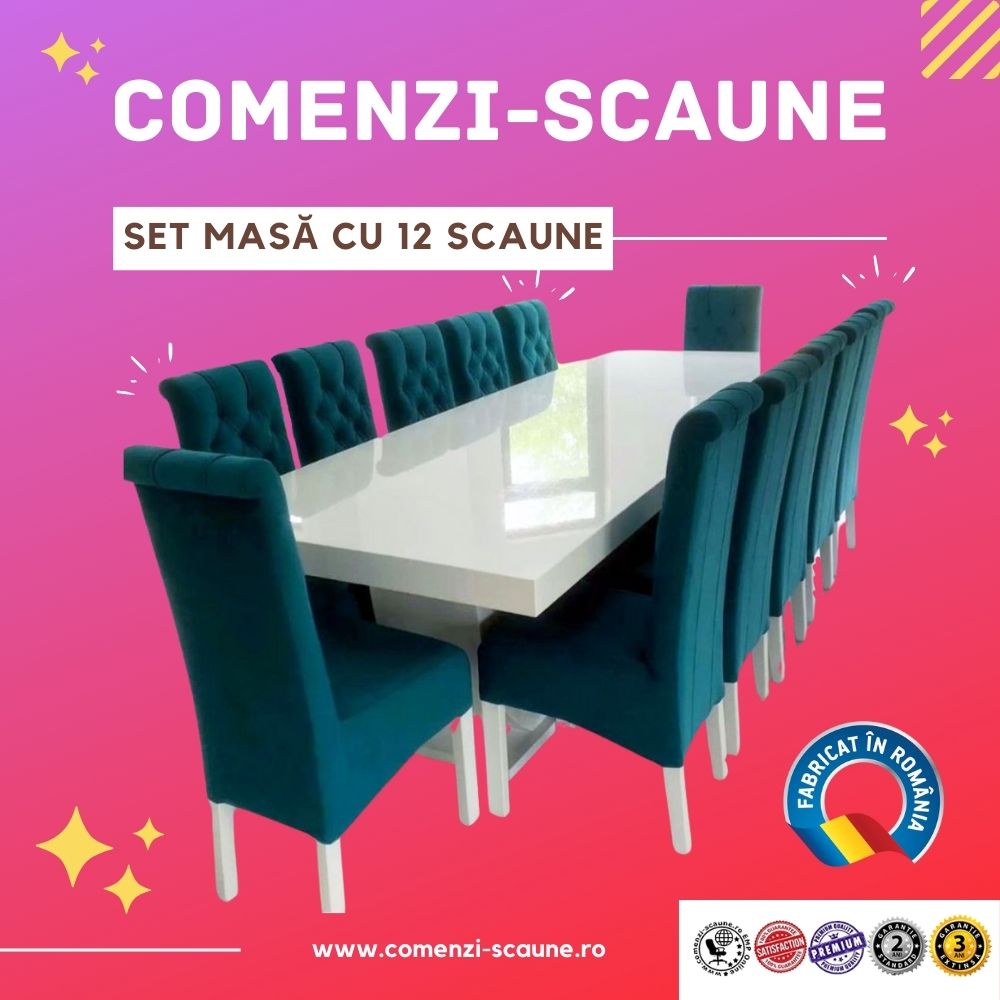 Masă la comandă cu 8, 10, 12 scaune în diverse culori