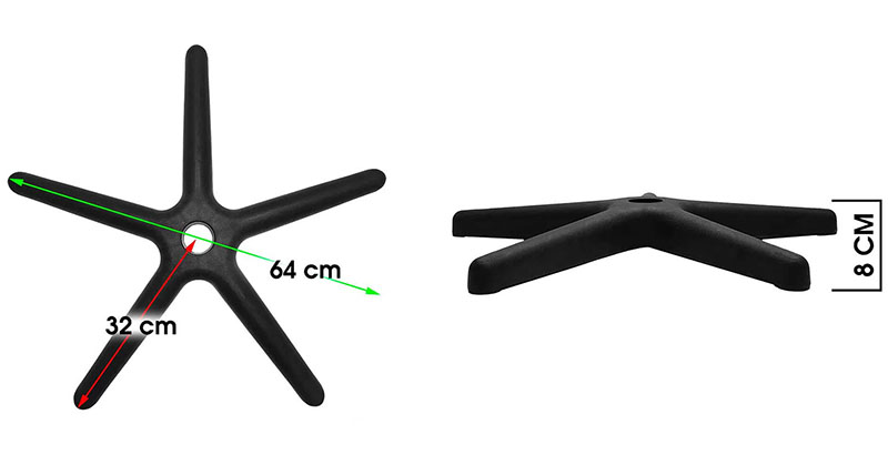 Bază stea pentru scaune de birou-model D640