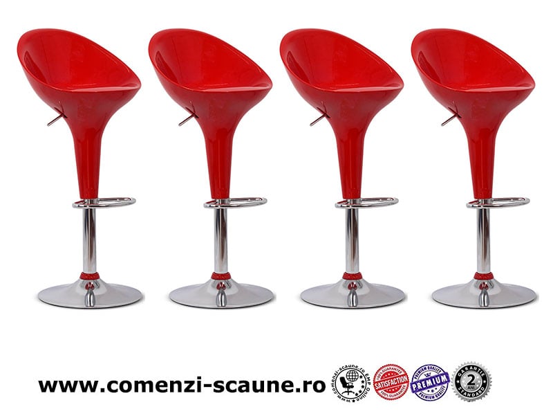 Scaun de bar ABS 105 rosu