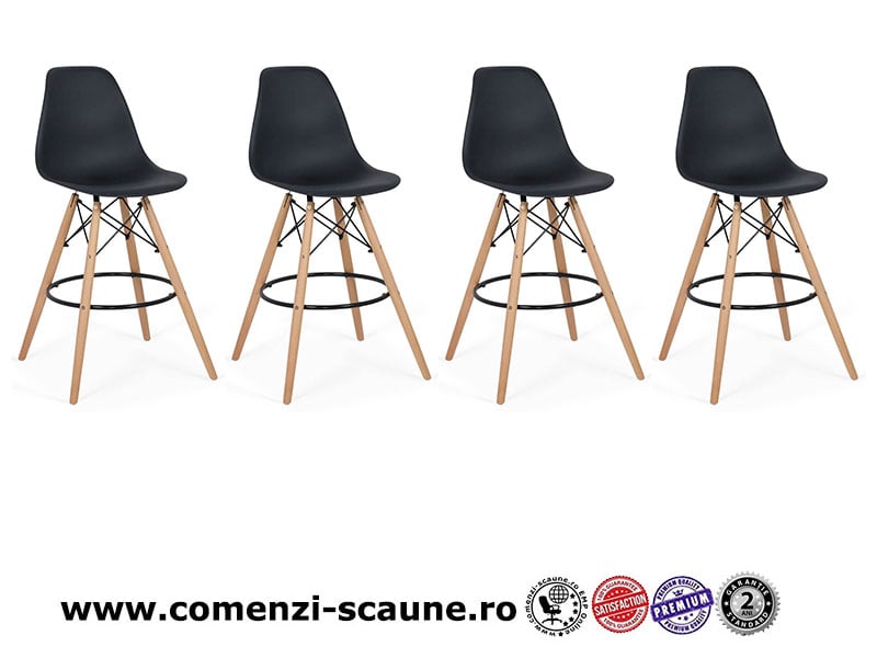 Scaun de bar ABS 139 negru