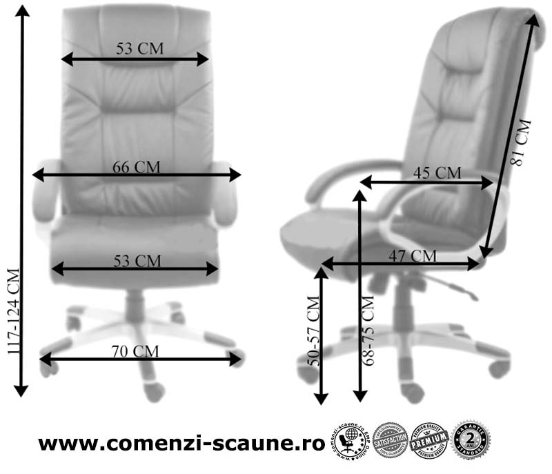 Dimensiuni-scaun directorial rezistent pana la 150 Kg-OFF315