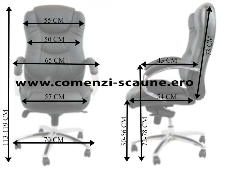 dimensiuni-scaun directorial de birou-suportă pana la 150 Kg-OFF316