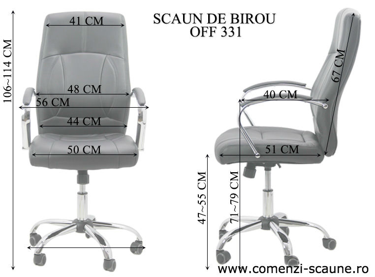 Dimensiuno Scaun de birou OFF 331 negru