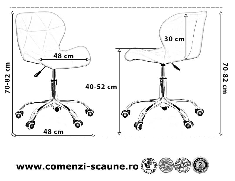 Dimensiuni scaun de birou pentru copii OFF334 Albastru