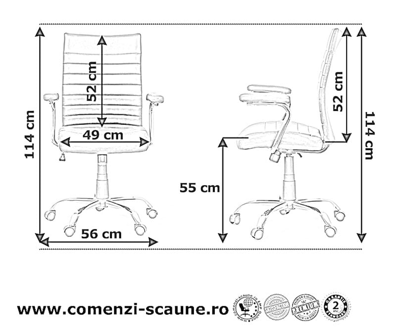 Dimensiune scaun birou off 338