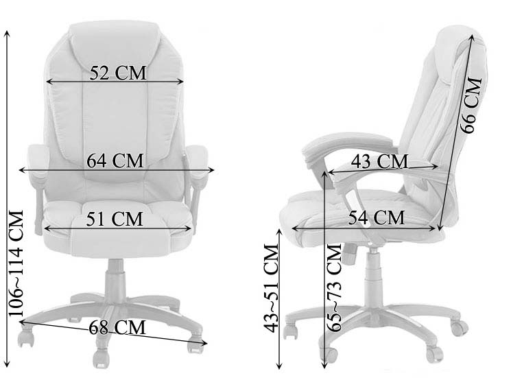  Dimensiuni-Scaun de birou OFF356