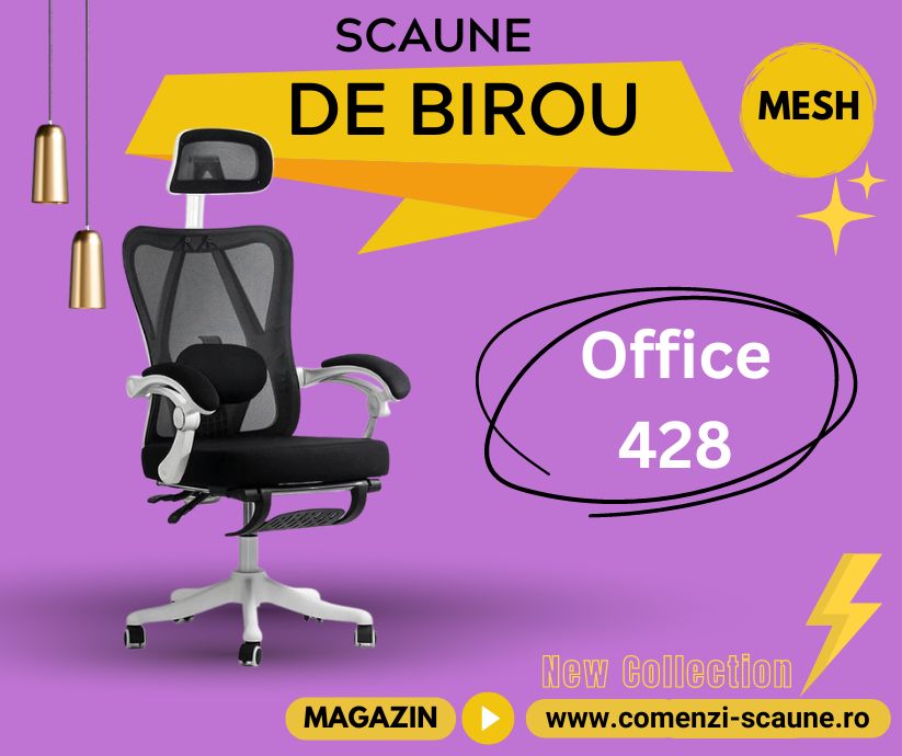  Scaun de birou cu tetiera reglabila si suport lombar OFF 428 Comenzi-Scaune