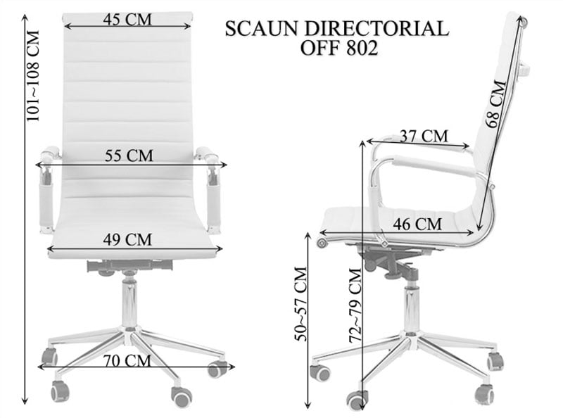 Dimensiune scaun directorial OFF802