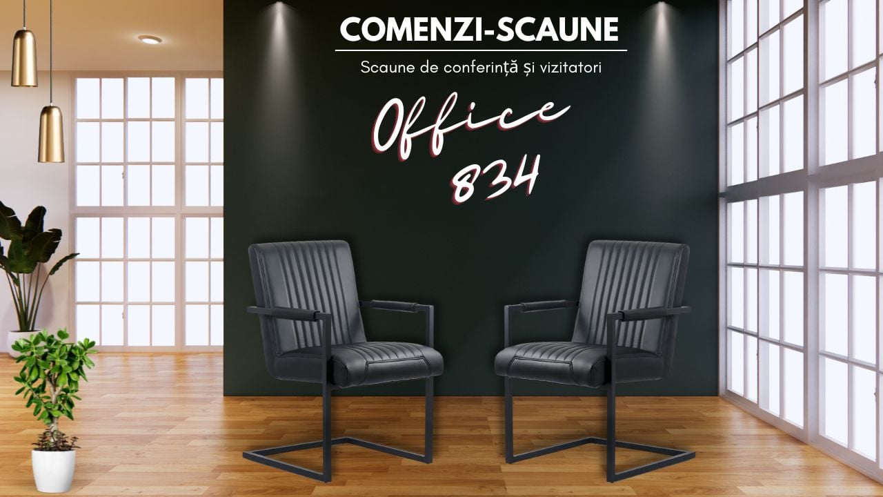 Scaune confortabile pentru conferinta OFF 834 negru