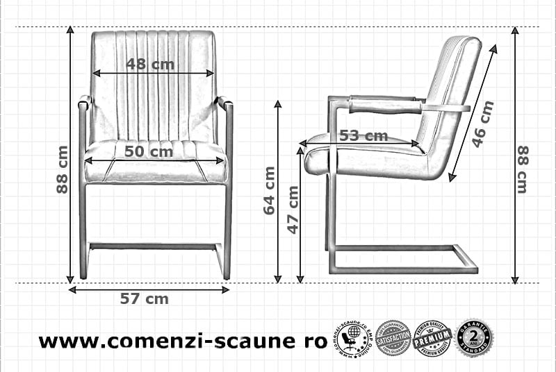 Dimensiuni scaun OFF 834
