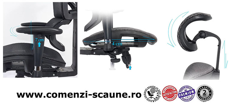 Scaun ergonomic rezistent si multifunctional-negru SYYT-9500-2