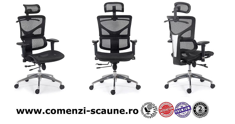 Scaun ergonomic rezistent si multifunctional-negru SYYT-9500-1