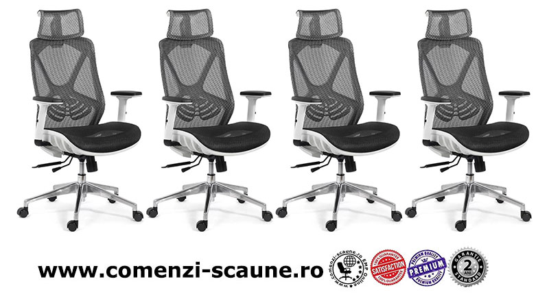 Scaun ergonomic multifunctional si elegant cu tetiera pe culoarea negru-SYYT-9503-1