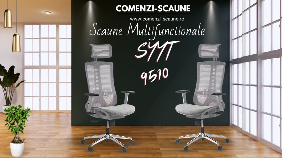 Scaun multifunctional cu suport lombar si cotiere reglabile SYYT 9510 Comenzi-Scaune