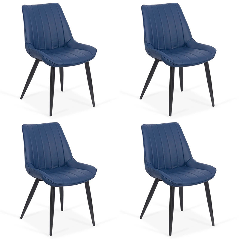 Set 4 scaune bucatraie pe albastru