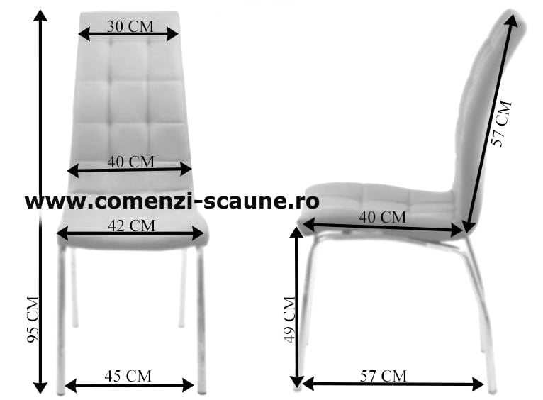 Dimensiuni Scaun de bucatarie BUC 231 maro