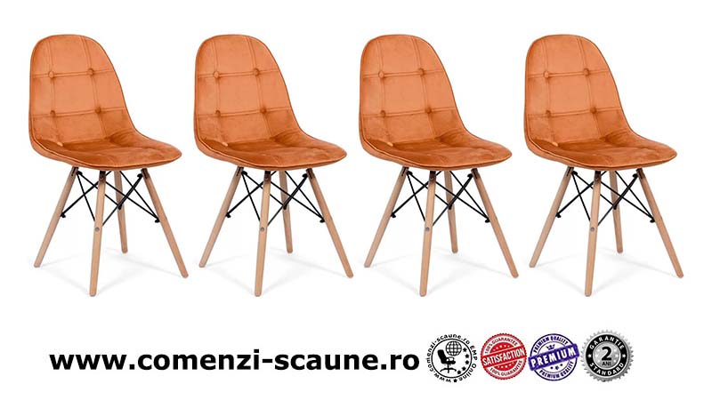 scaun-bucatarie-living-din-catifea-buc-232v-portocaliu