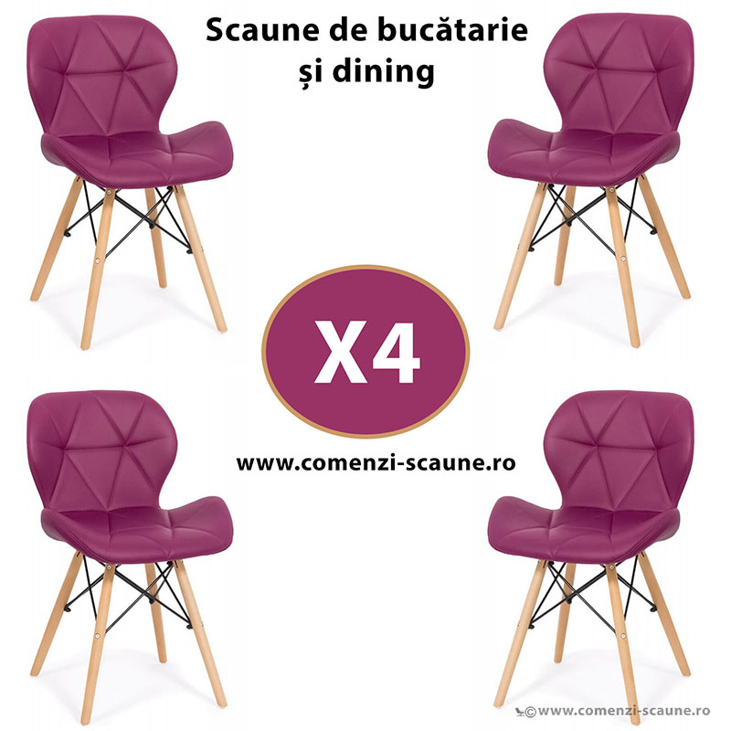 set-4-scaune-de-bucatarie-din-piele-si-lemn-mov