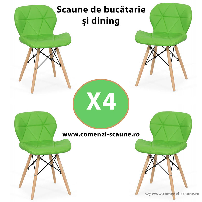 set-4-scaune-de-bucatarie-din-piele-si-lemn-verde