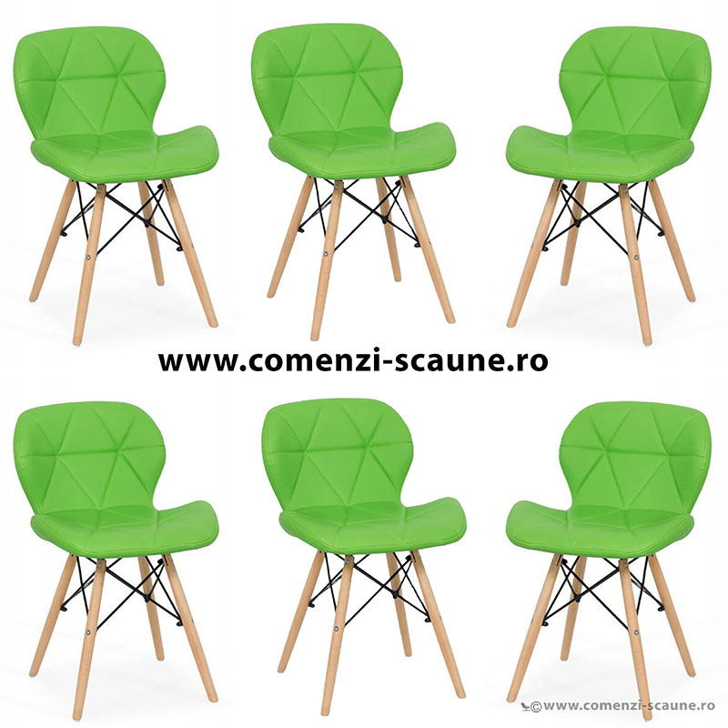 set-6-scaune-de-bucatarie-din-piele-si-lemn-verde