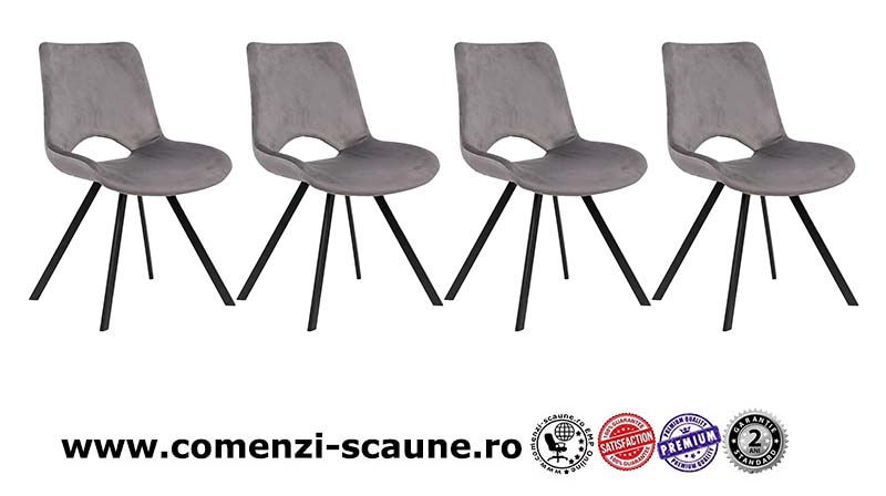 Set 4 scaune de bucatarie si living 250-gri