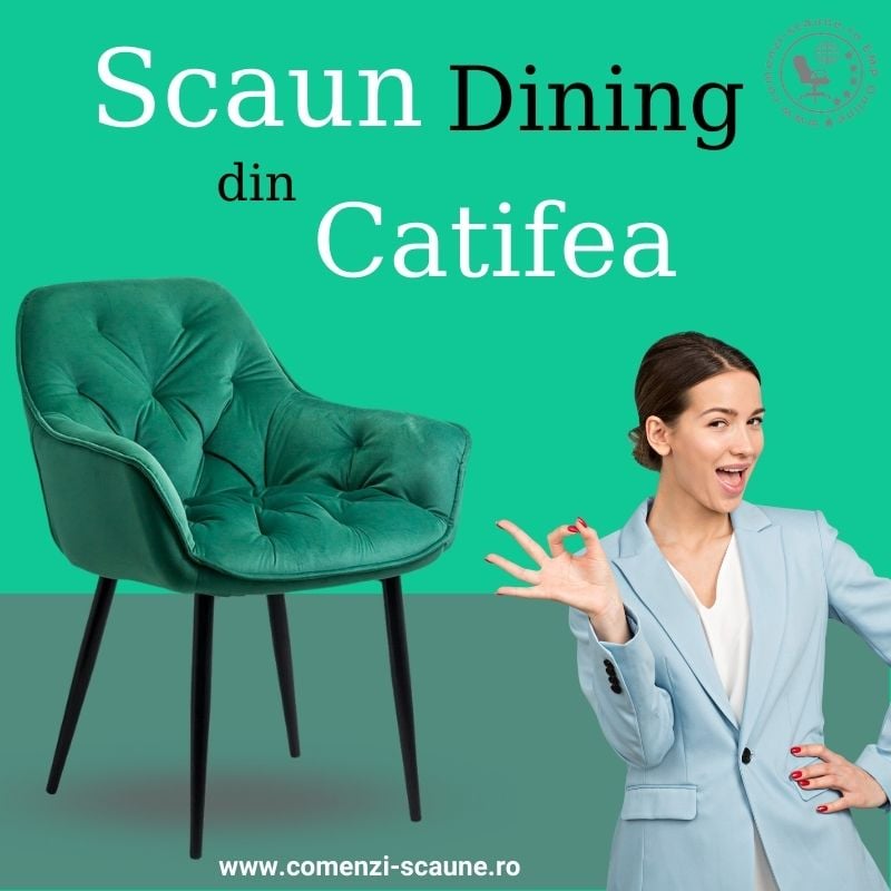 Scaune de bucatarie si living din catifea BUC 257 Verde