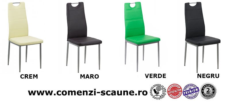 Set 4 scaune de bucatarie din piele eco 4 culori - BUC264-6