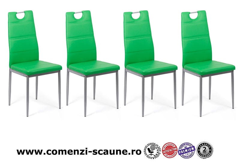 Scaune de bucatarie din piele eco BUC264 verde