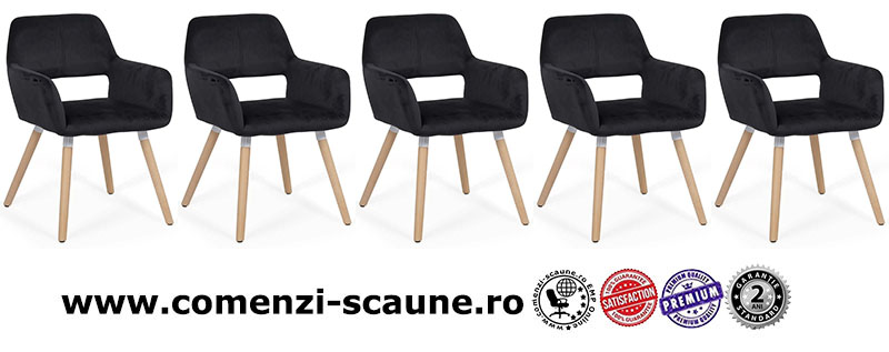 Scaun de bucatarie si relaxare pe culoarea negru-BUC280