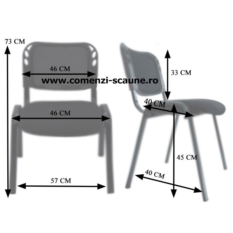 Dimensiune scaun pentru vizitatori si conferință