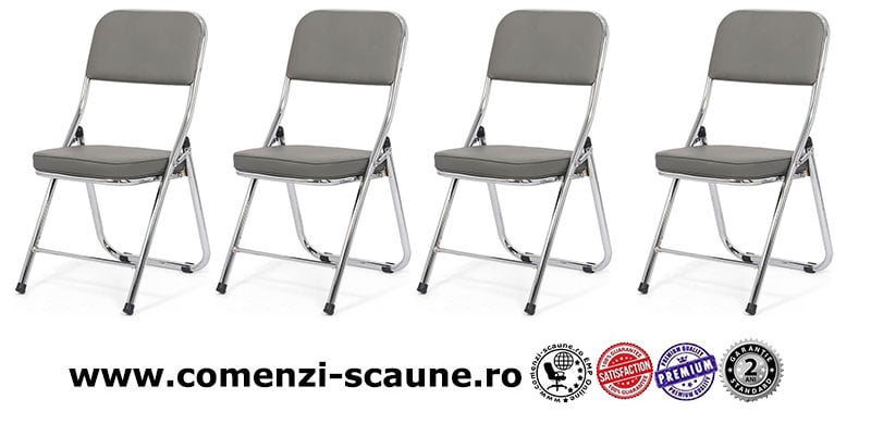 Scaune pliante cromate Gri HRC 607