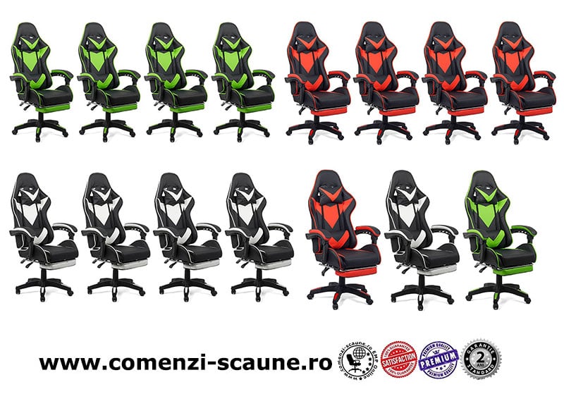 Scaune gaming reglabile cu suport picioare color OFF 299