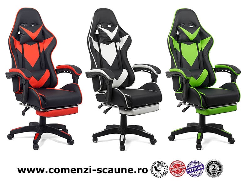 Scaune gaming reglabile cu suport picioare color OFF 299