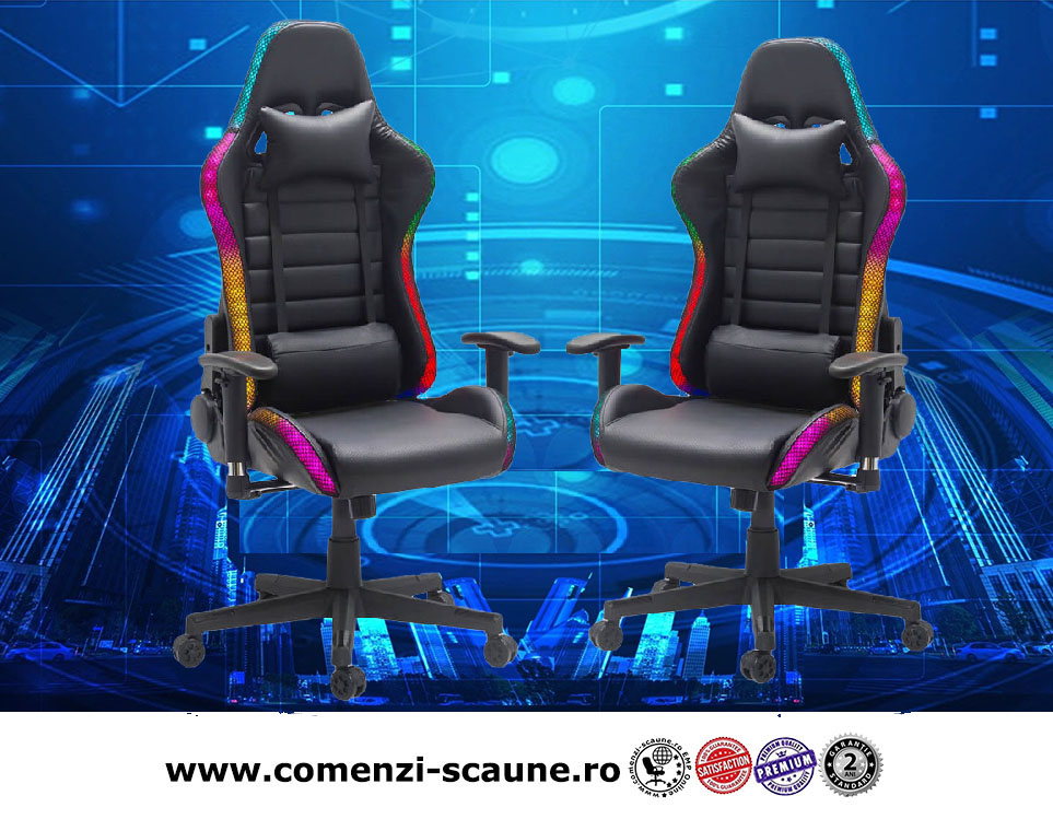 scaune-de-gaming-iluminate-cu-LED-RGB-control-wireless-color