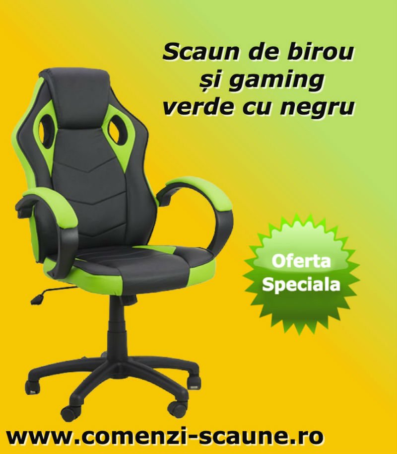 Scaun de birou si gaming pe culoarea rosu cu negru