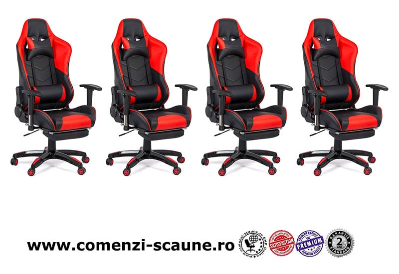 Scaun gaming cu spatar rabatabil OFF 306 rosu