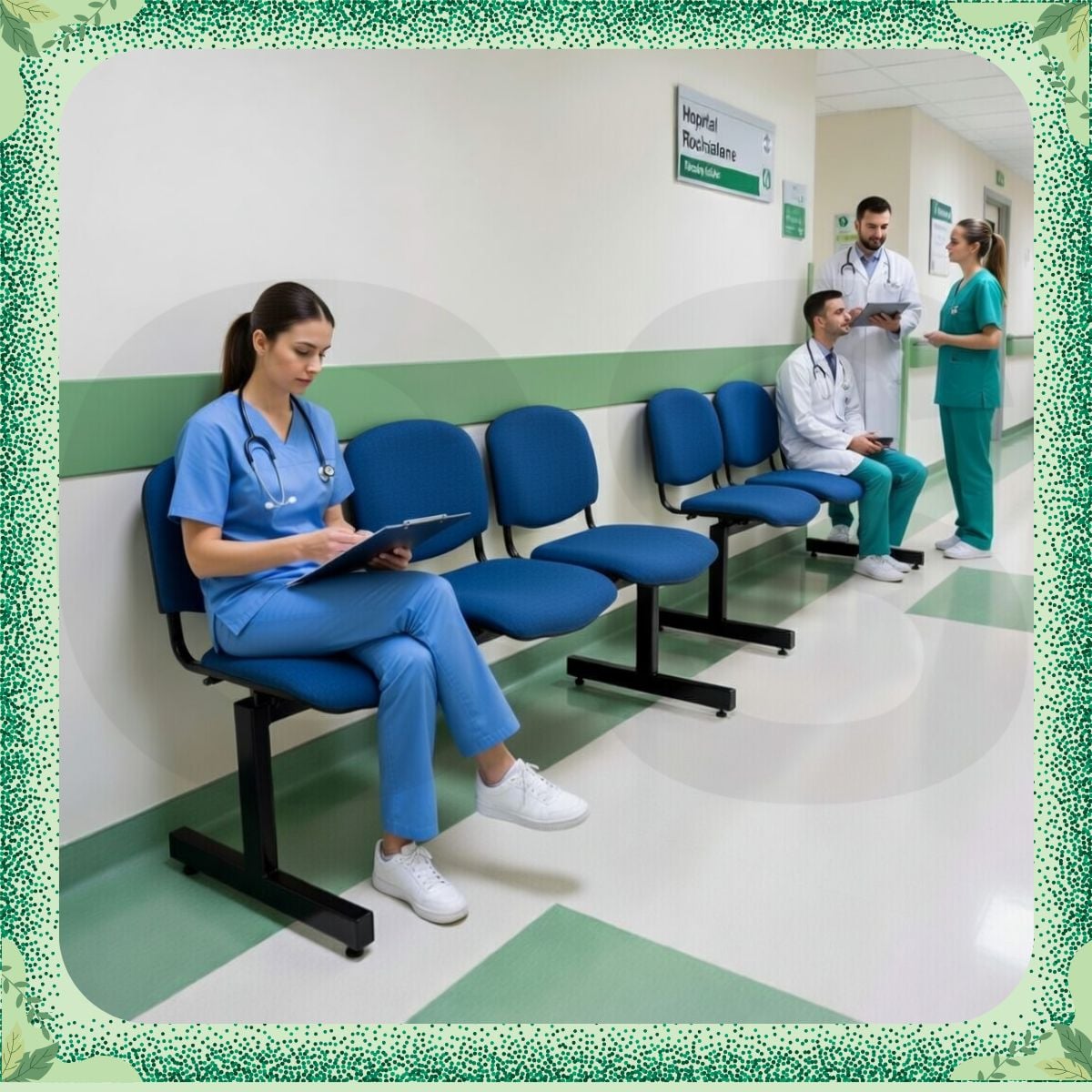 Bănci de așteptare cu 3 locuri, spitale, cabinete medicale, săli de așteptare